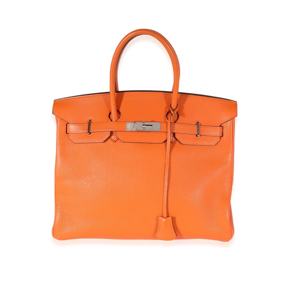 Hermes Orange Togo Birkin 35 PHW